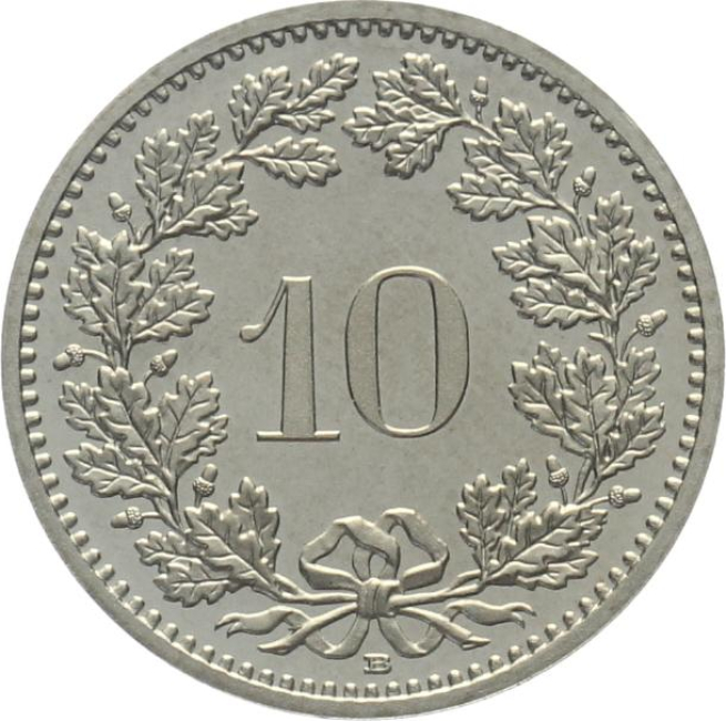 10 Rappen 1989 B